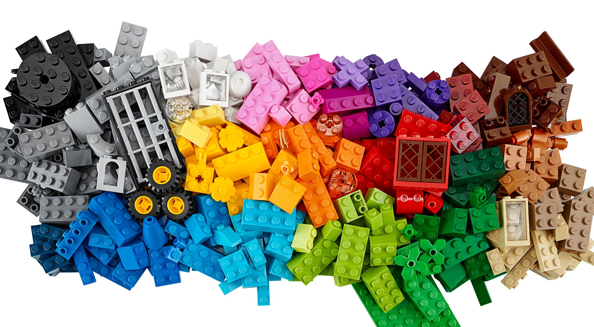 color sorted legos in the shape of the continental united states